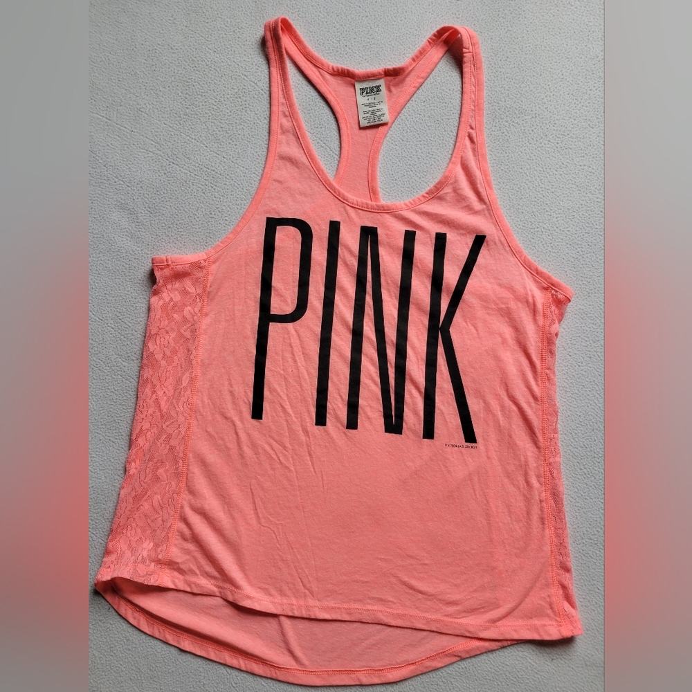 Pink Victoria's Secrets salmon (pinkish orange) tank top, size S/P